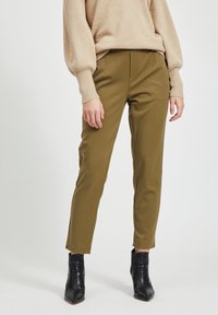 Object OBJLISA SLIM PANT - Calças - burnt olive