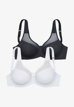 2 PACK - Liemenėlė su lankeliais - weiß schwarz