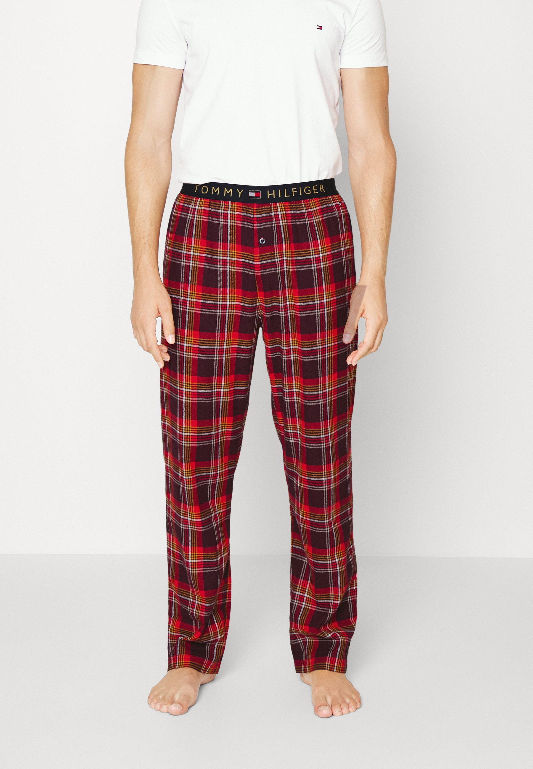 Vergoeding hoofdstuk Gaan wandelen Tommy Hilfiger PANT - Pyjamabroek - hankerchief plaid/rood - Zalando.nl