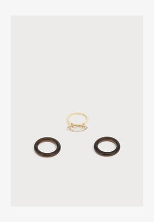 By Pariah, OVAL RING STACK 3 PACK - Bague - gold-coloured/brown