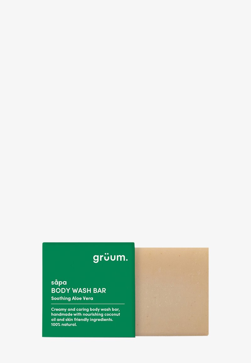 grüum SÅPA PLASTIC BODY BAR - ALOE VERA - Savon en barre - off white gold coloured