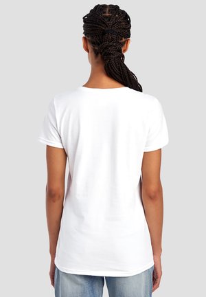 NETFLIX, ONE PIECE LUFFY JOLLY ROGER BLUE LOGO - Print T-shirt - white