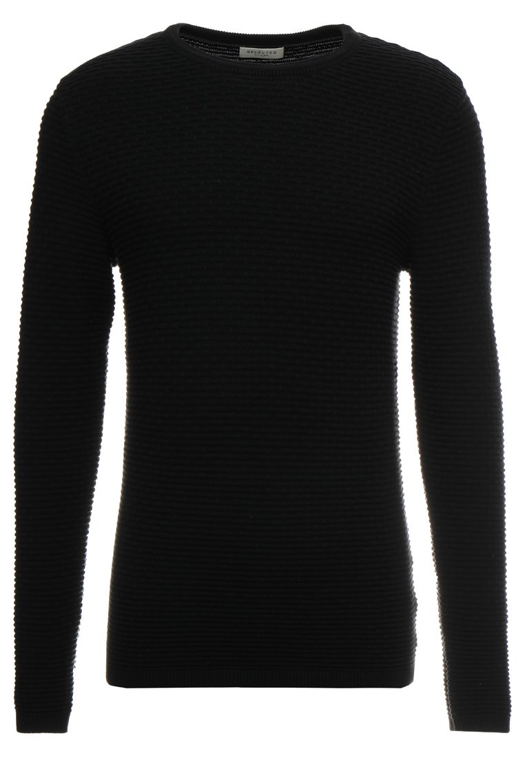 Black crew neck sweater