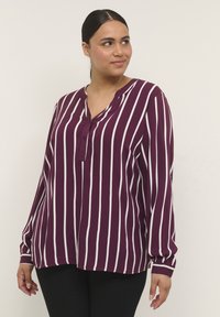 Kaffe Curve SIDA - Blouse - winetasting   chalk stripe