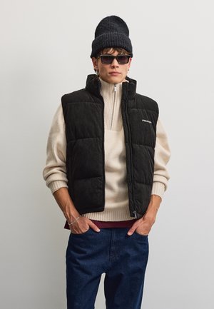 Pegador, LANDIN CORDUROY PUFFER VEST - Chaleco - black