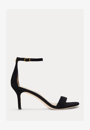 Lauren Ralph Lauren, ALLIE MID HEEL SUEDE SANDAL - Páskové sandály - black