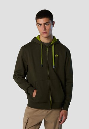 Felpa con zip - green