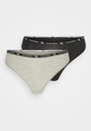 MODERN THONG 2 PACK - Stringtruse - black/grey heather