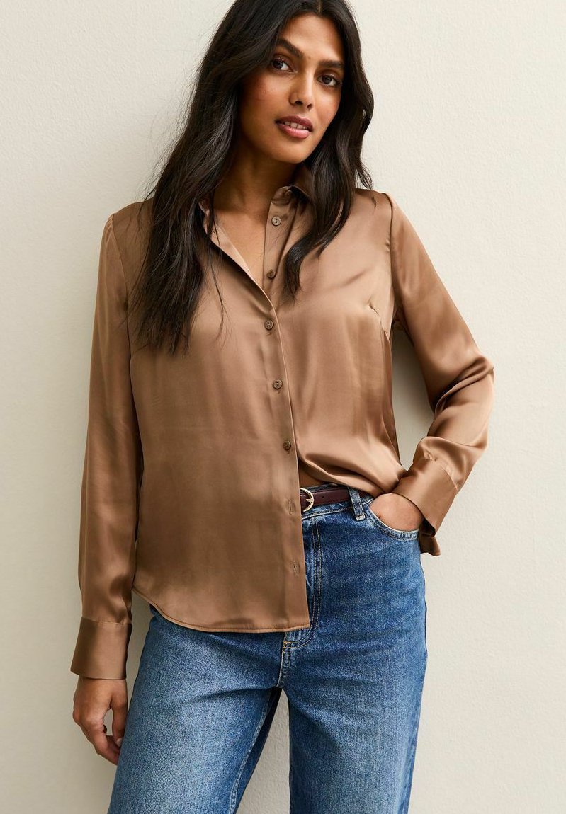 Chemisier Poches Poitrine Marron Jjxx Femme - 2226379-marron