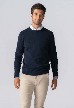ROUNDNECK - Striktrøje - navy