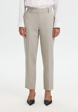 Selected, SLWRITA-RIA MW CROPPED PANT MEL NOOS - Chino - island fossil detailmelange