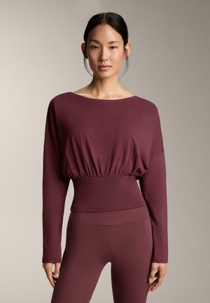 WAIST - Majica z dolgimi rokavi - bordeaux