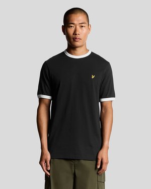 Lyle & Scott RINGER - Základné tričko - jet black/white
