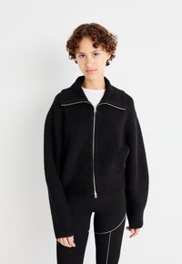 Weekday BEA ZIP CARDIGAN - Kardigan - black