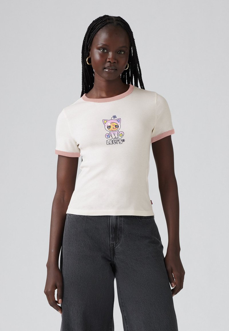 Levi's® RINGER RICKIE - Triko s potiskem - White