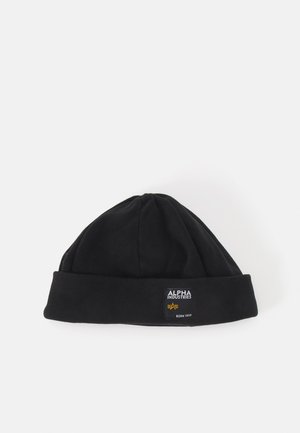 LABEL BEANIE UNISEX - Adīta cepure - black