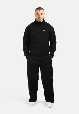 Smilodox BASIC HALF ZIP HOODIE JAGO - Sweatjakke - schwarz