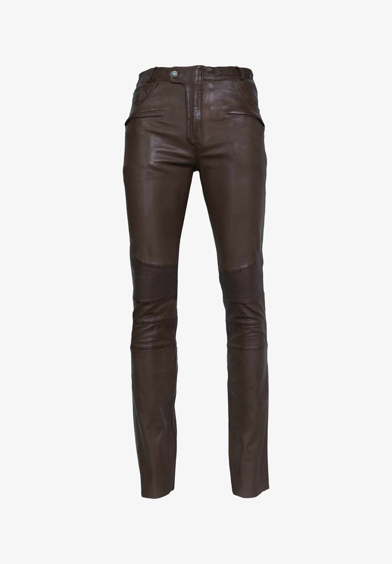 Paulgos traditionele leren broek met bretellen voor heren, echt leer, kort, in 5 kleuren, maat 44 - 60 HK1., donkerbruin, 44 Paulgos traditionele leren broek met bretellen voor heren, echt leer, kort, in 5 kleuren, maat 44 - 60 HK1., donkerbruin, 44