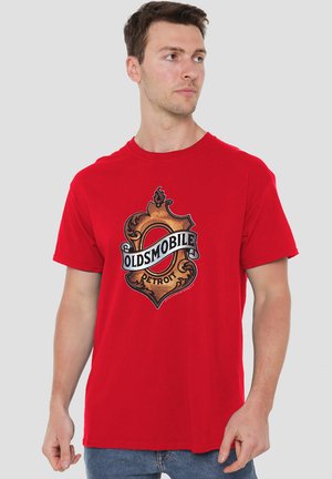 OLDSMOBILE DETROIT EMBLEM - T-Shirt print - red