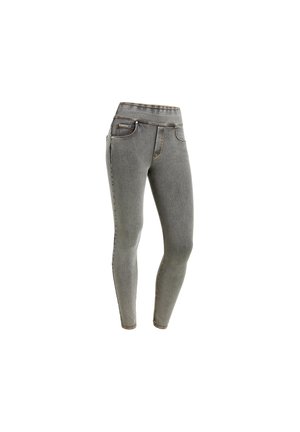 N.O.W.® YOGA DENIM - Skinny-Farkut - gray jeans yellow seams