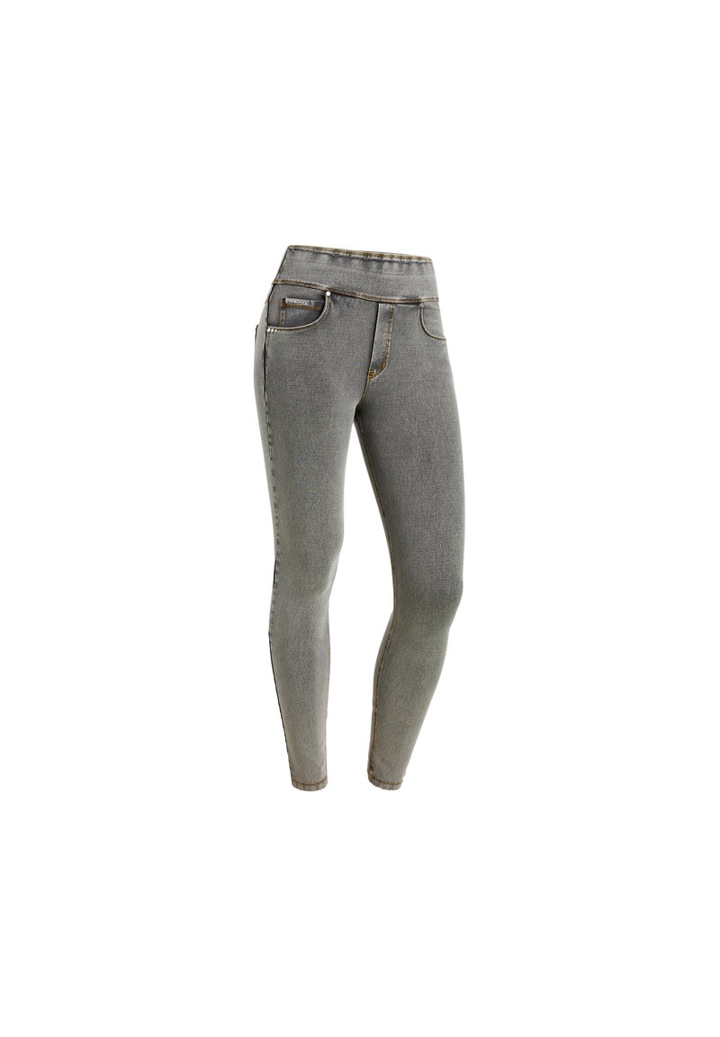 Freddy N.O.W.® YOGA DENIM - Vaqueros pitillo - gray jeans yellow seams