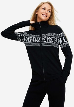 UNISEX VINTAGE SWEDEN DESIGN FULL ZIPPED  - Strickjacke - black