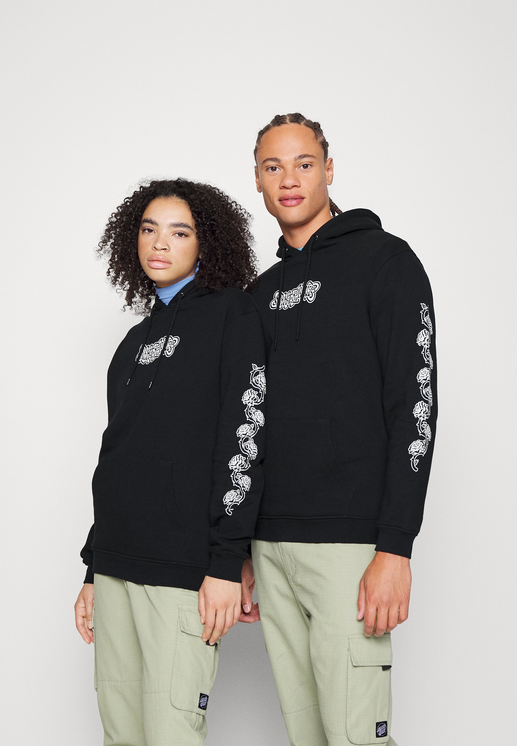 Santa Cruz DRESSEN ROSES MONO HOOD UNISEX - Hoodie - black/zwart - Zalando .nl
