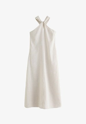 Next, REGULAR FIT - HALTER TWIST NECK MIDI DRESS . - Robe longue - neutral stripe