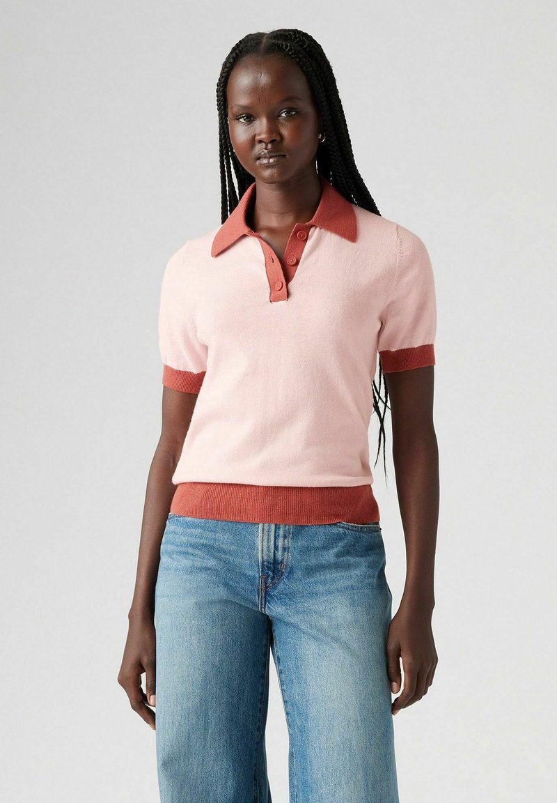 Levi's® OXFORD COMMA TAN CAVIAR BLO - Polo - potpourri marsala