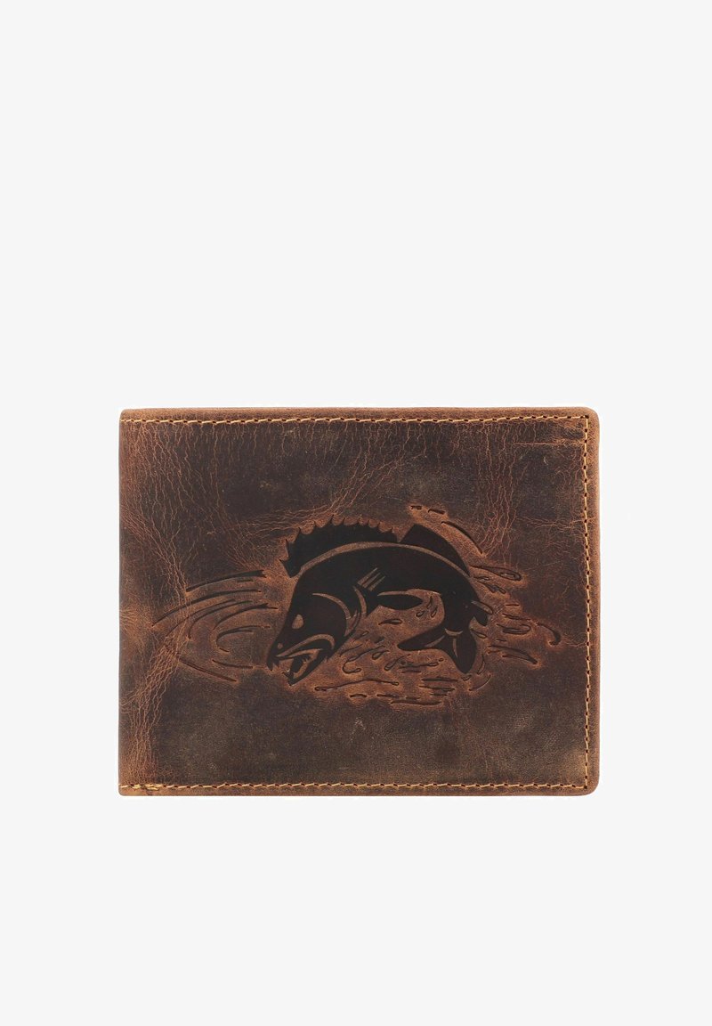 Greenburry VINTAGE MIT FISCH-PRÄGUNG 12 CM - Geldbörse - zander