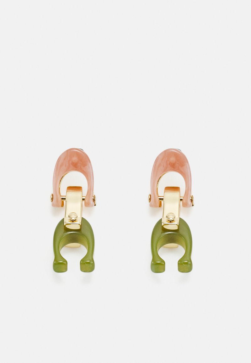 Coach LINK DROP - Earrings - orange/gold-coloured/orange - Zalando