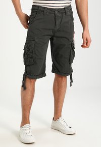 Alpha Industries - JET - Shorts - grey/black Immagine in miniatura 1
