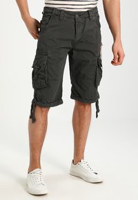 Alpha Industries - JET - Shorts - grey/black Miniatuurafbeelding 1