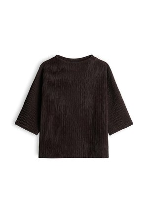 OPUS, FUNNEL CRINKLE FIT - Long sleeved top - affogato