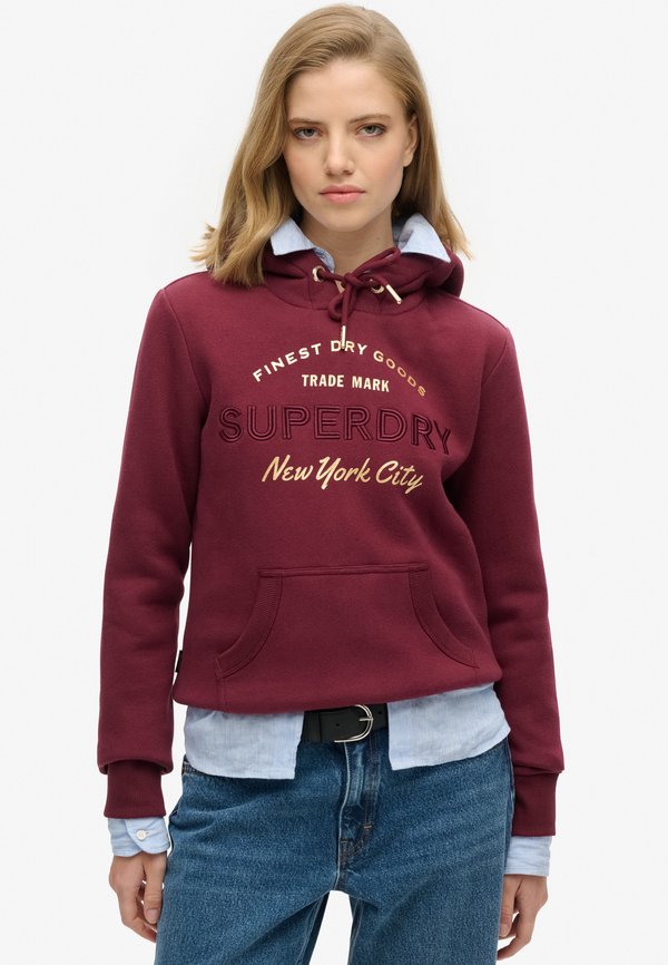 LOGO  - Kapuzenpullover - burgundy