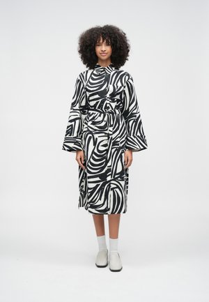 Marimekko JÄLKI JOKURAITA - Blusenkleid - off white/black