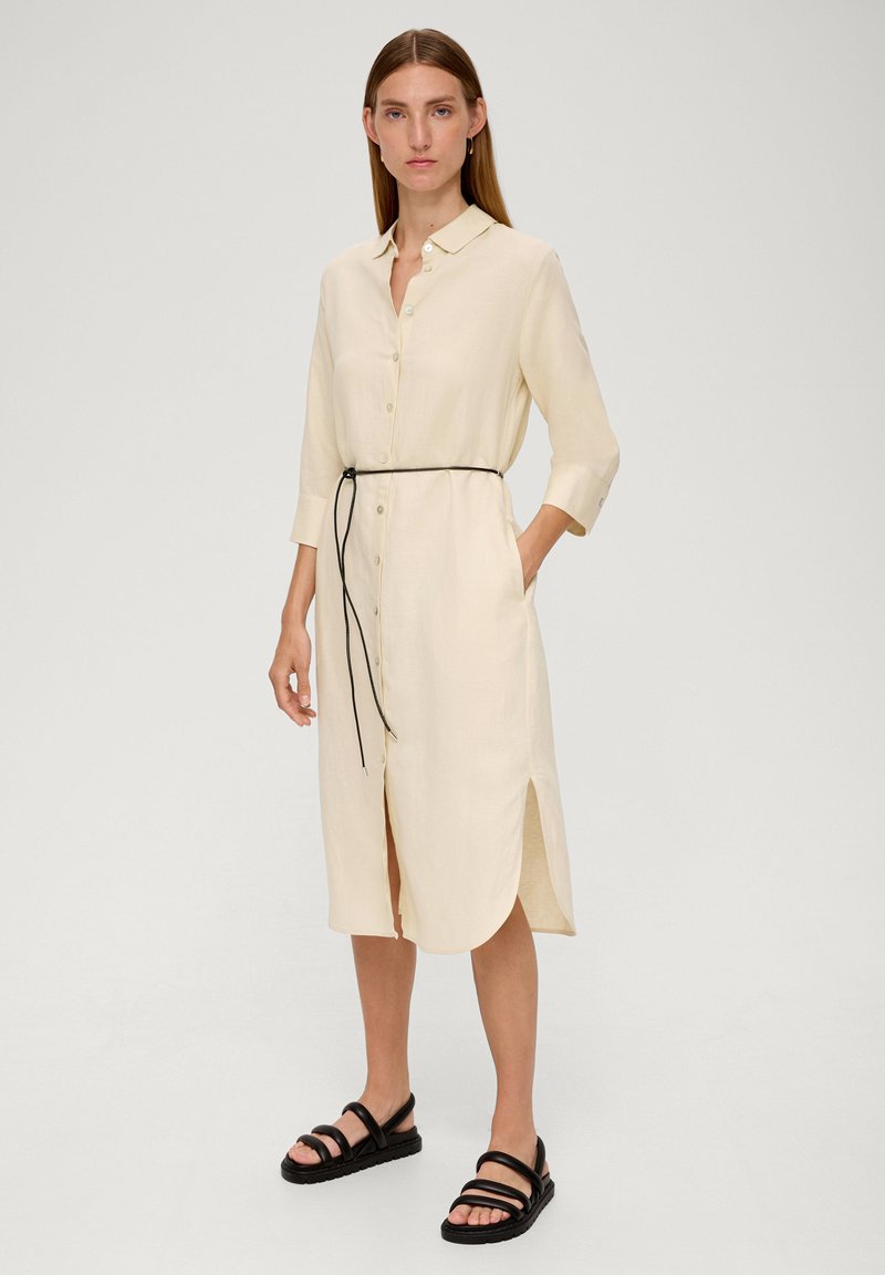 s.Oliver BLACK LABEL Blusenkleid - hellgelb