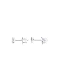 Pendientes de botón de plata de ley con diseños circulares y cuadrados. Respaldo texturizado, acabado pulido. Marcados con "925" para autenticidad.