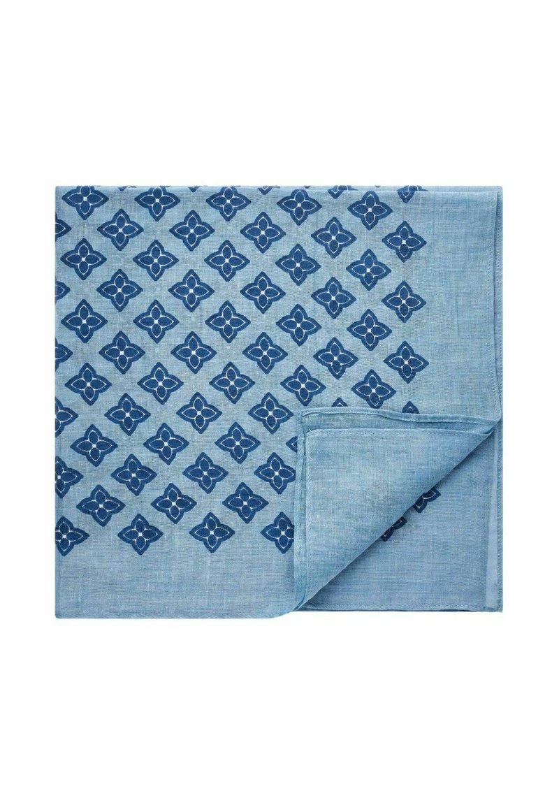John Henric GEOMETRIC BANDANA - Scarf - light blue