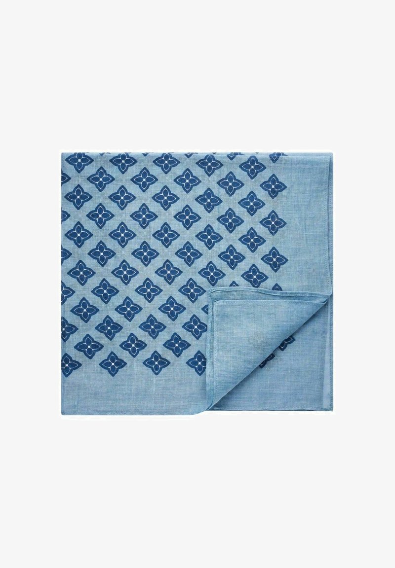 John Henric GEOMETRIC BANDANA - Scarf - light blue