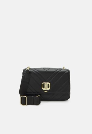 DKNY, DELPHINE SHOULDER BAG - Sac à main - black/gold
