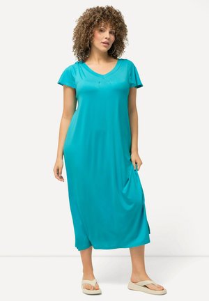 CAP SLEEVE V-NECK MIDI  - Vestido ligero - deep aqua