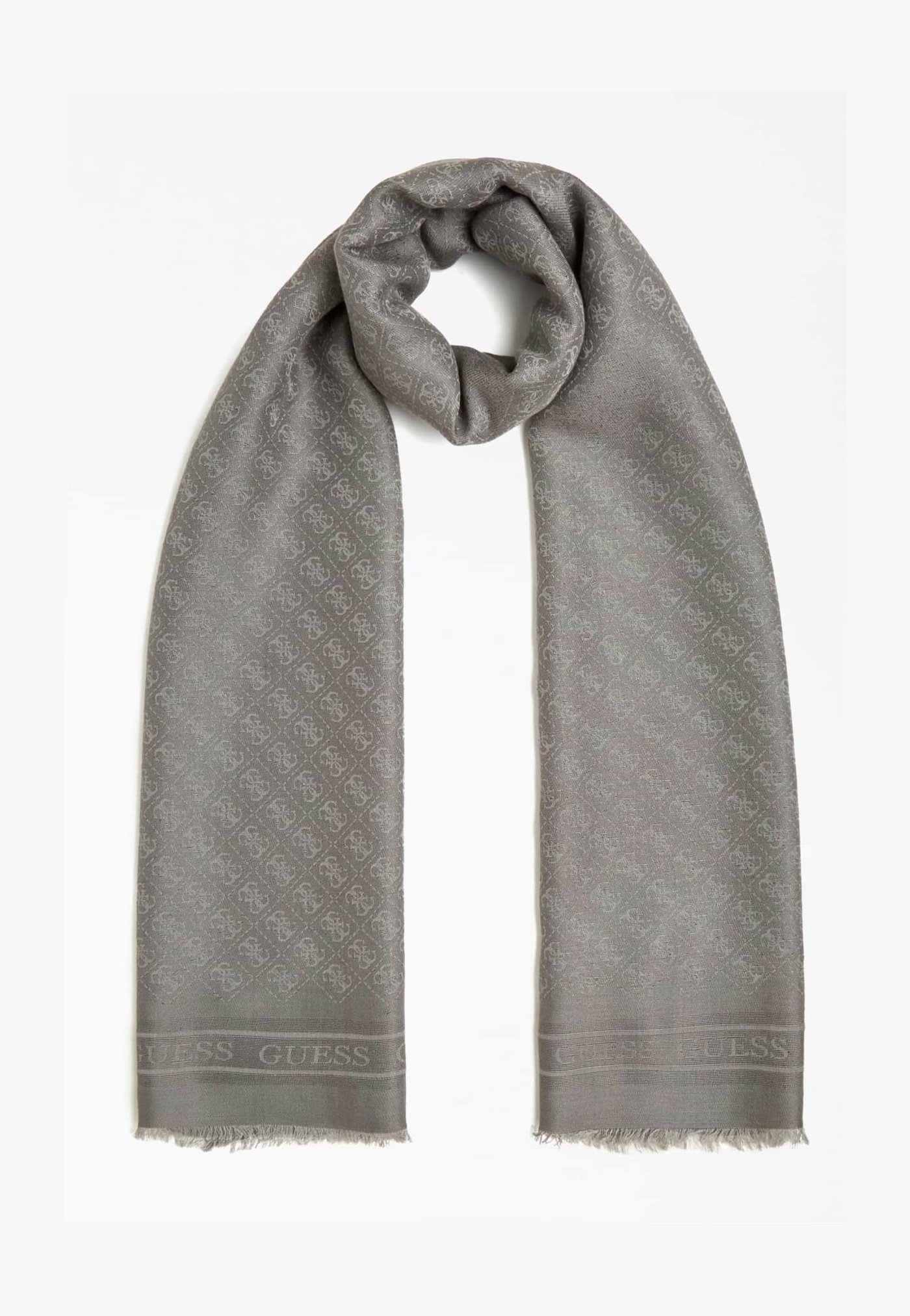 GUESS Écharpe gris clair pour femme - Scarf 30X180 Light Grey 239005 GUESS Écharpe gris clair pour femme - Scarf 30X180 Light Grey 239005