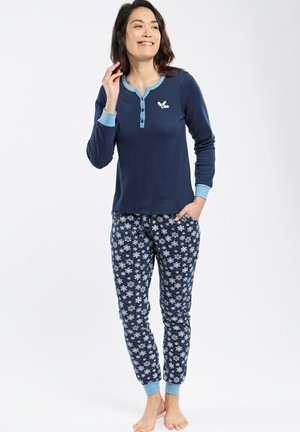 MOTIFS FLOCONS -  ÉPAIS SET - Pyjama - imprimé flocons marine deep