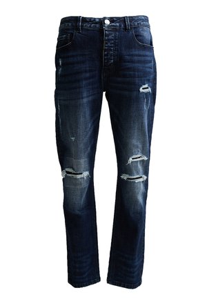 Alessandro Zavetti, PACELLI LOOSE STACKED FIT DENIM JEAN - Straight leg jeans - indigo