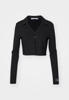MILANO BUTTON CARDIGAN - Chaqueta de punto - black