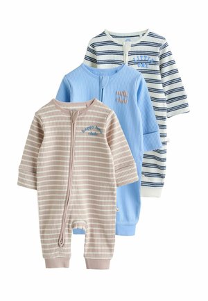 REGULAR FIT - TWO WAY ZIP 3 PACK - Salopetă bebeluși - blue stripe