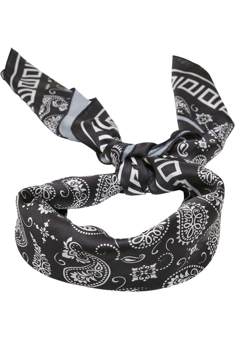 Urban Classics - ACCESSOIRES BIG PATTERN - Selyemkendő - black bandana aop, Nagyítás