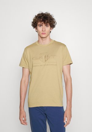 TONAL ARCHIVE SHIELD - T-shirt con stampa - hazelwood beige