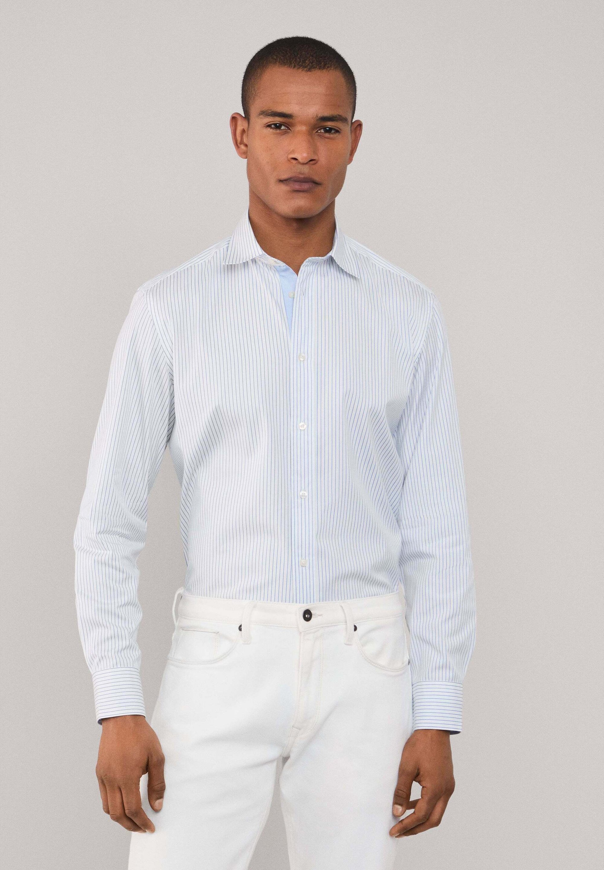 Faonnable CONTRAST - Formal shirt - blue white/blue - Zalando
